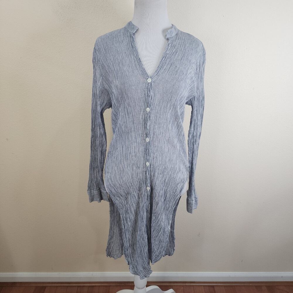 MATILDA Korea Women's Button Down 100% Cotton Button Down Long Shirt Size XS